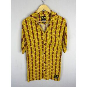 COPA x E W.F.C.‎ Hornet Print Viscose Button Down Shirt Yellow Mens Large